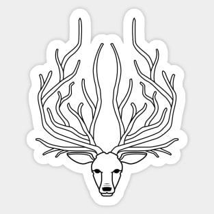 Forest Elk (Black) Sticker